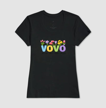 Camiseta Personalizada Vovó com Flores