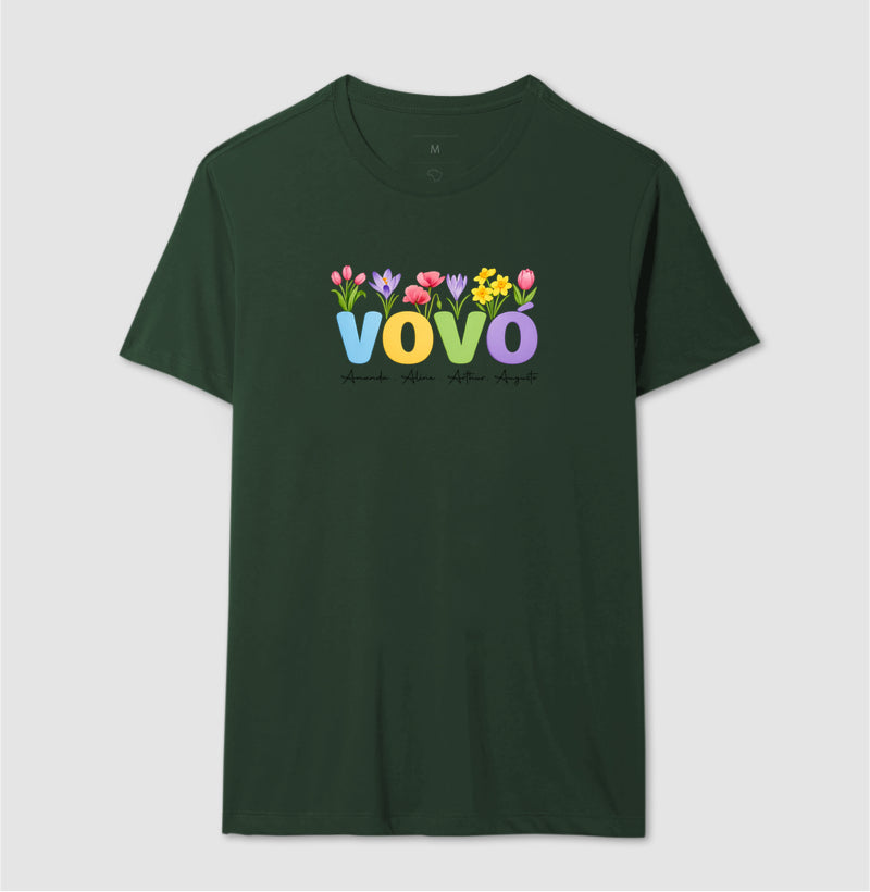 Camiseta Personalizada Vovó com Flores