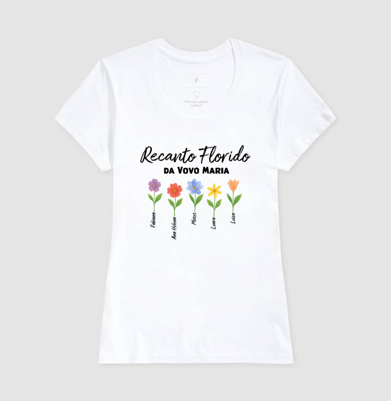 Camiseta Personalizada Recanto Florido da Vovó