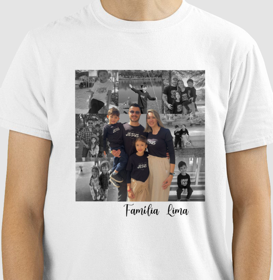 Camiseta Família - Quadrados de História